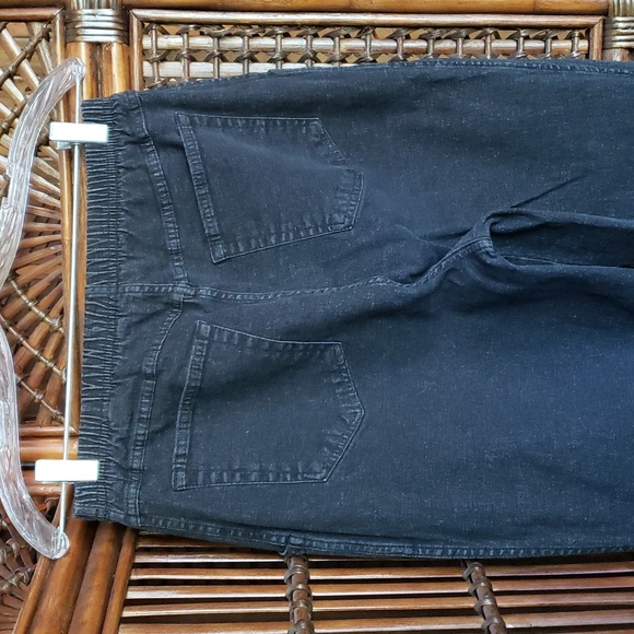 DENIM&CO How Timeless 4-Pocket Pull-On Straight Jeans - Black - Size Medium TALL - Picture 9 of 12